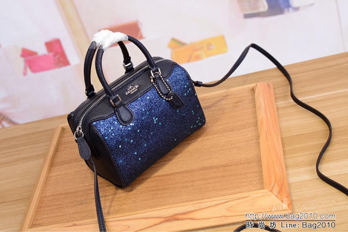 COACH蔻馳 c37747 Coach聖誕限量迷你星辰波士頓包 手提斜挎包  Chz1527